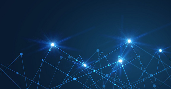 科技藍色背景下的信息化 網絡科技領域技術開發新趨勢